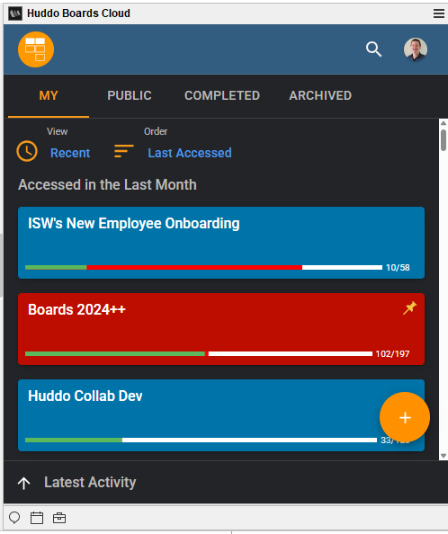 Huddo Boards Cloud widget for HCL Notes