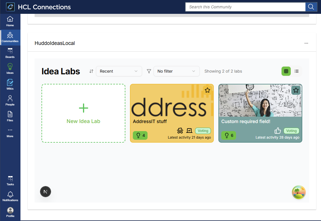 community widget