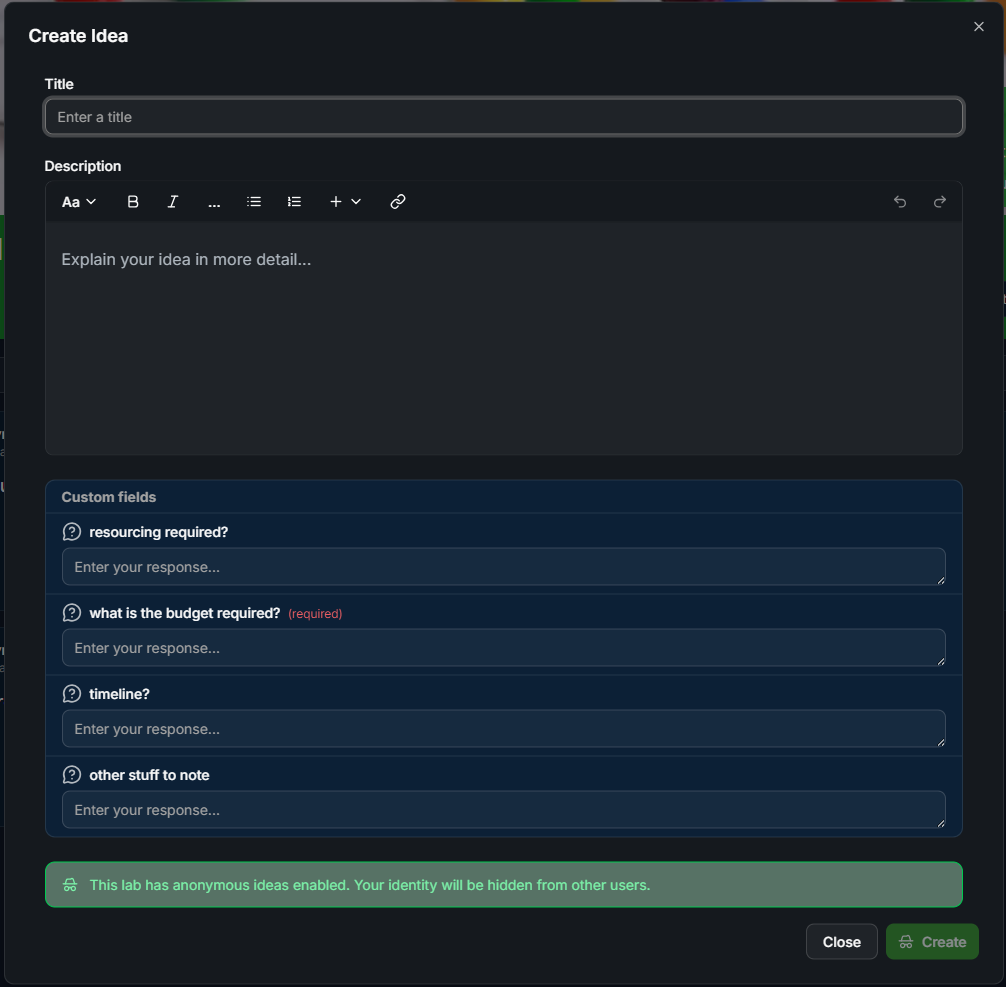 custom fields