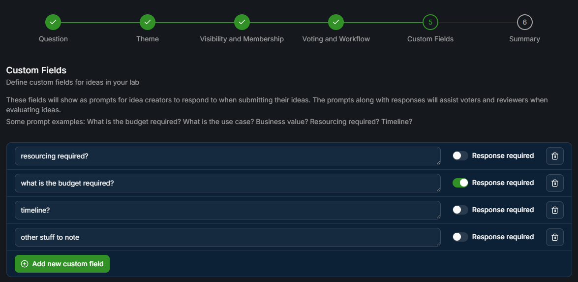custom fields