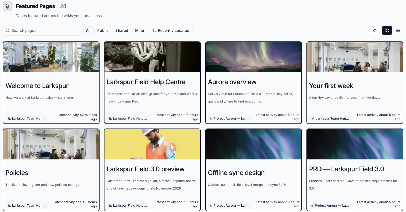 Featured Pages